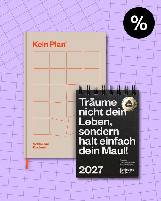 Bundle – Demotivierender Tischkalender & Kein Plan 2027