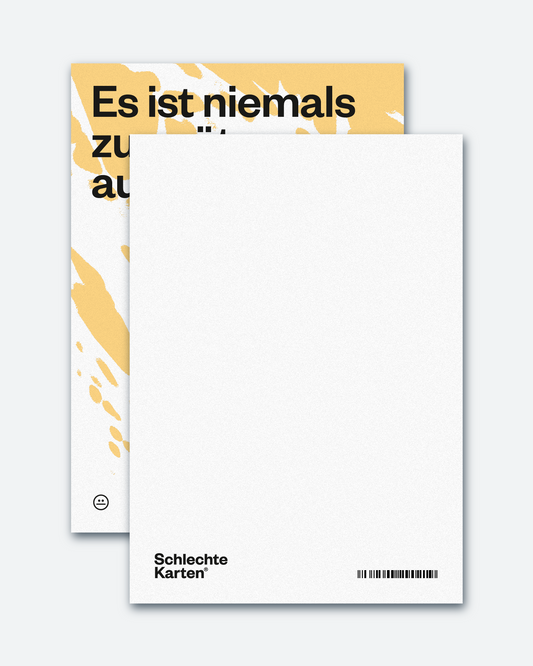 Postkarte »Es ist niemals zu spät«