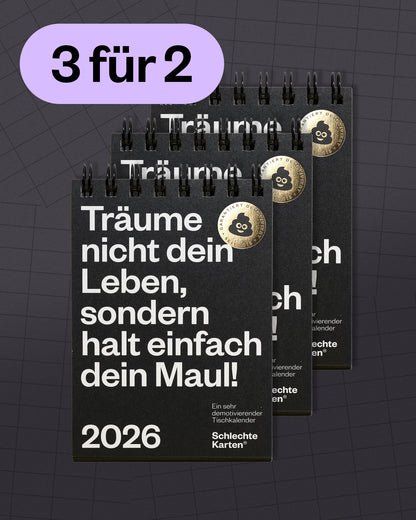Abf%ck-Kauf – Demotivierender Tischkalender 3 für 2