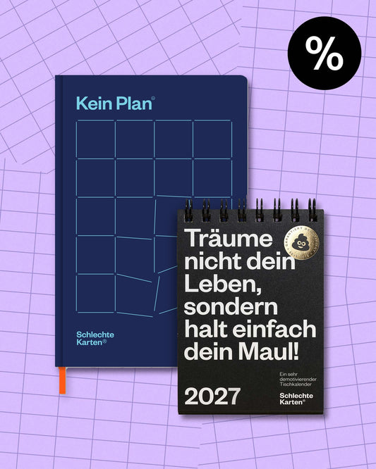 Bundle – Demotivierender Tischkalender & Kein Plan 2027