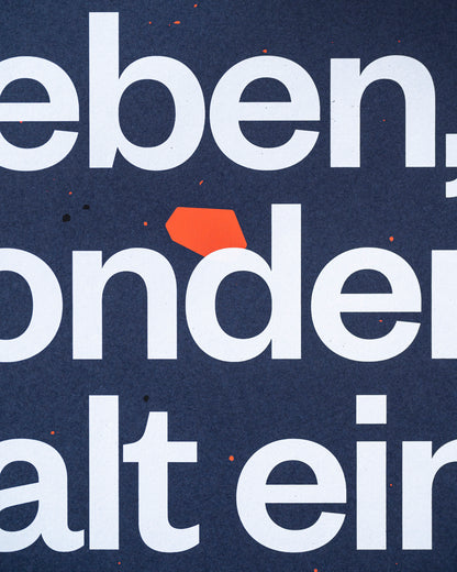 Siebdruck Poster »Träume nicht dein Leben«