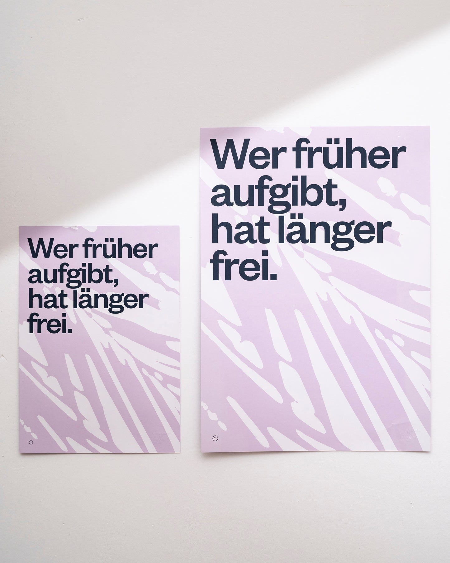 Siebdruck Poster »Wer früher aufgibt«