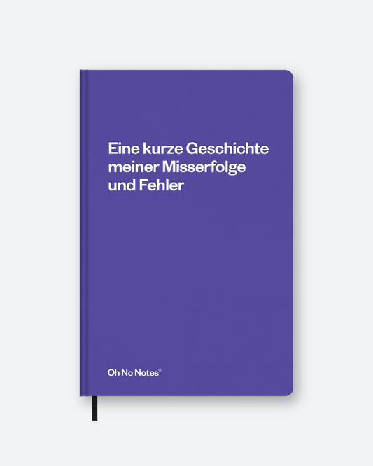 Oh No Notes Notizbuch »Kurze Geschichte meiner Fehler«