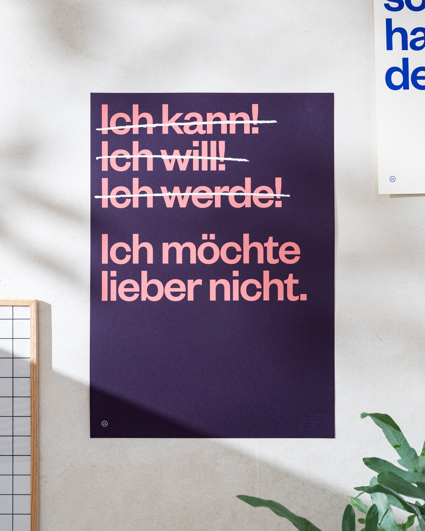 Siebdruck Poster »Ich möchte lieber nicht«