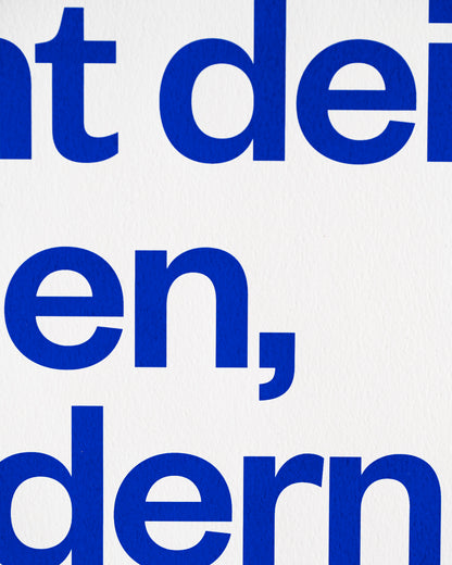 Siebdruck Poster »Träume nicht dein Leben«