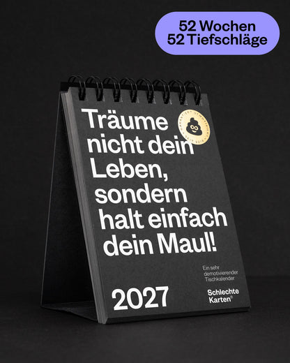 Demotivierender Tischkalender 2027
