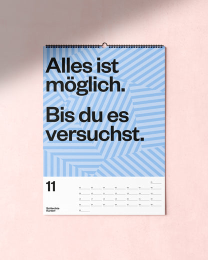 Demotivierender Wandkalender 2026