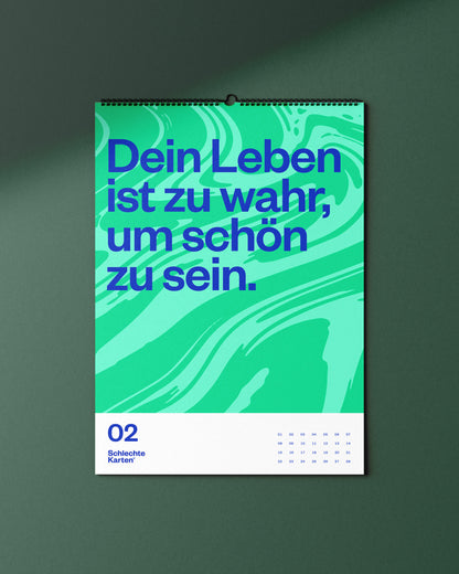 Demotivierender Wandkalender 2027, A4