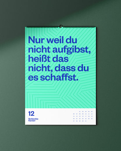 Demotivierender Wandkalender 2027, A4